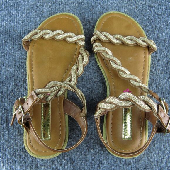 Rampage Youth Girls Sandals Shoes Size 13 Medium Brown Synthetic Buckle - Picture 6 of 9